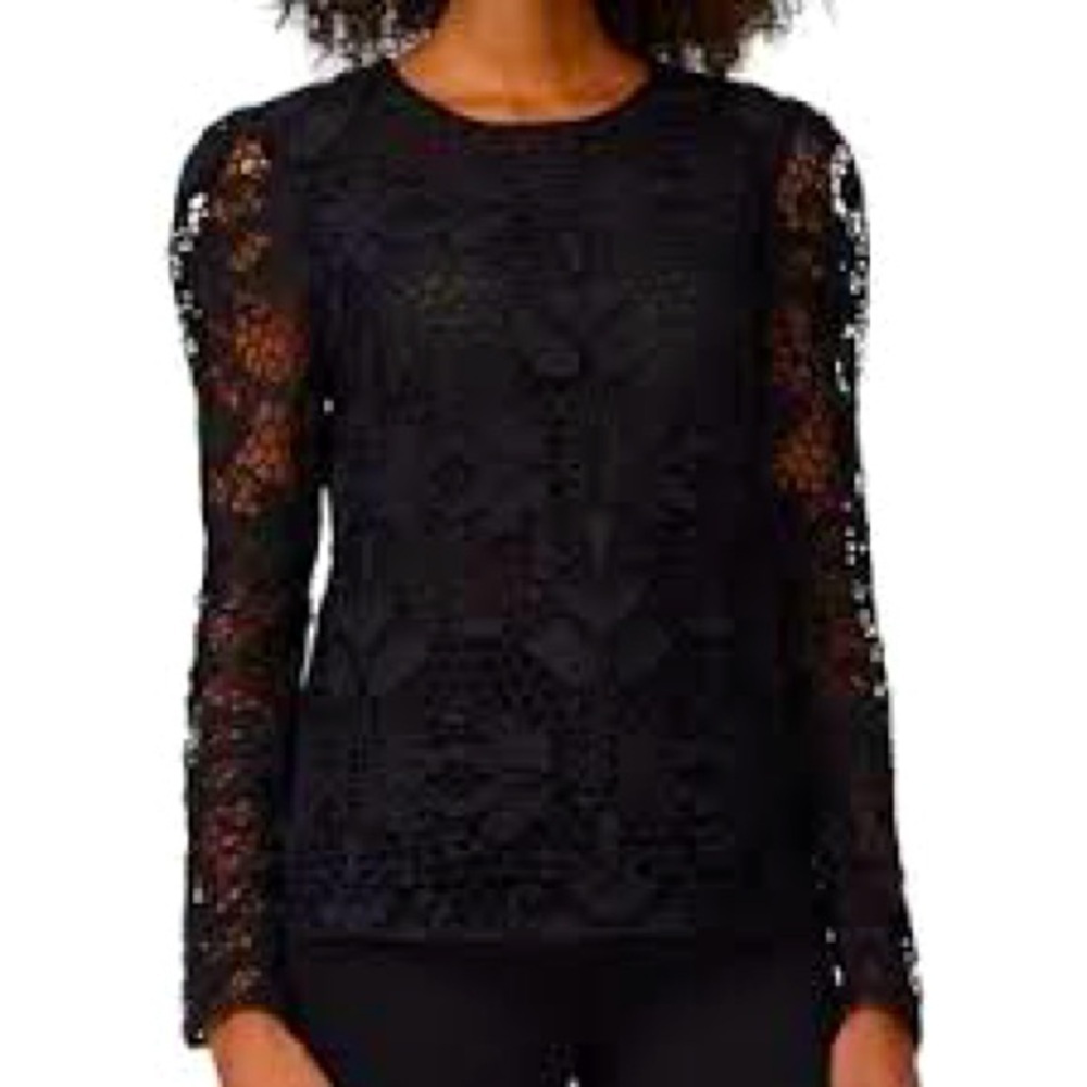 Stevie May Pleasant Surprise lace long sleeve blouse Size Medium